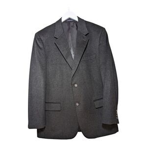 Cashmere Blazer sport‎ coat grey wool silk cashmere Club Room 44r